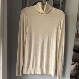 Banana Republic Soft Cream Turtleneck Sweater